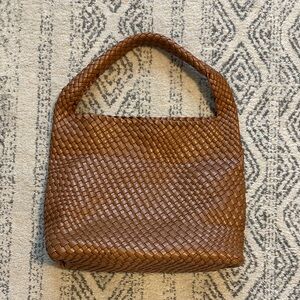 Honey Brown Woven Purse Tote Bag